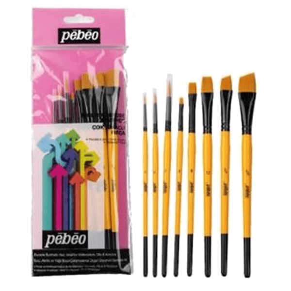 Pebeo Fırça Seti Angular-Kesik Uç-Suluboya 8 Li SET-6