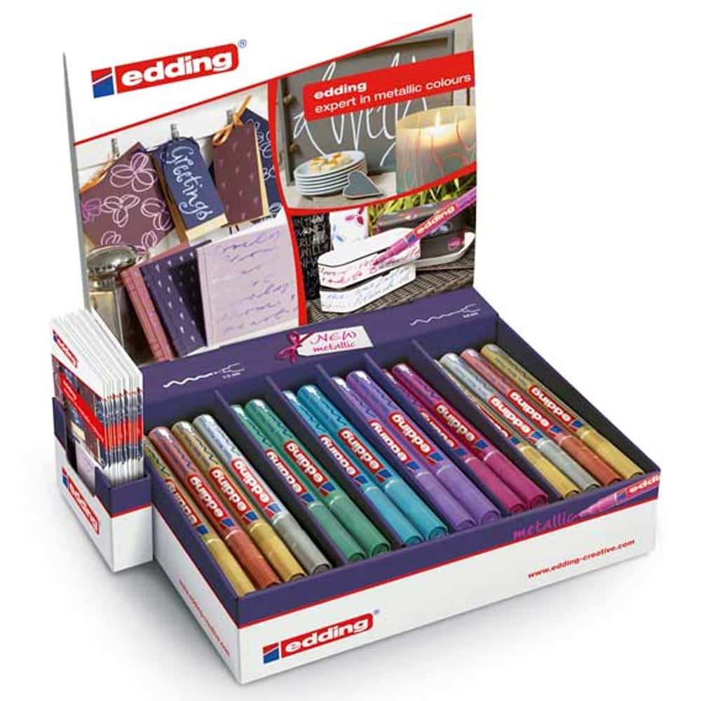 Edding Markör Dekor Boya Yuvarlak Uçlu 1-2 MM Karışık Renk ( 44 Lü Set ) ED751D4499