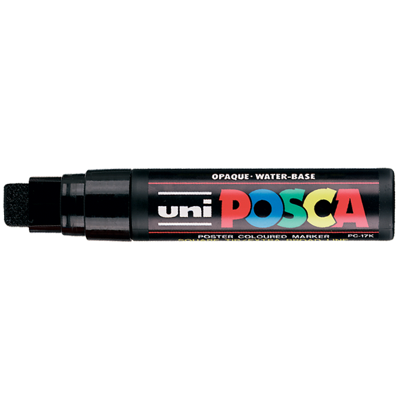 Uni-Ball Markör Boyama Posca Su Bazlı Poster 15.0 MM Siyah PC-17K