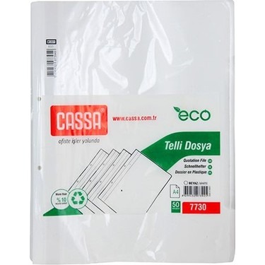 CASSA  ECO TELLI DOSYA BEYAZ 50 LI PK 7730