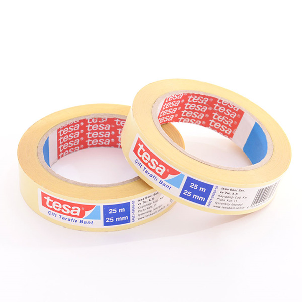Tesa Çift Taraflı Bant Filmik Şeffaf 25x25 Mt 64621-00066-00
