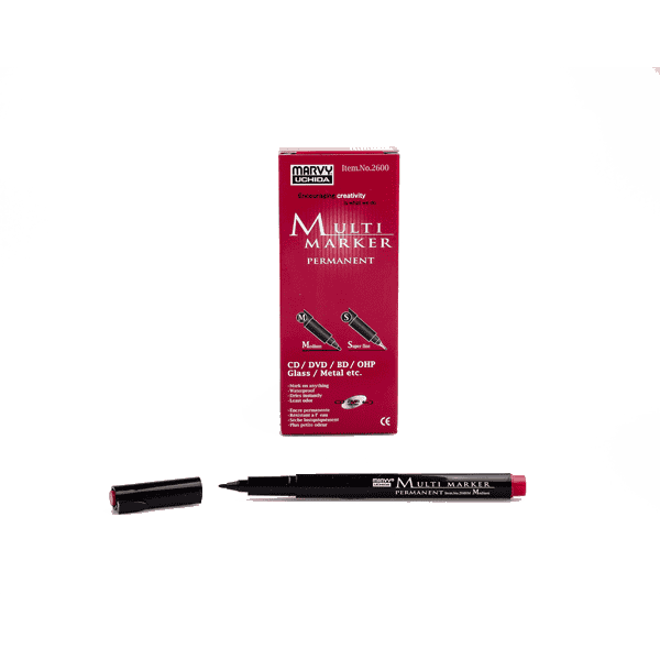 Marvy Asetat Kalemi Permanent M Seri Kırmızı 2600M-2