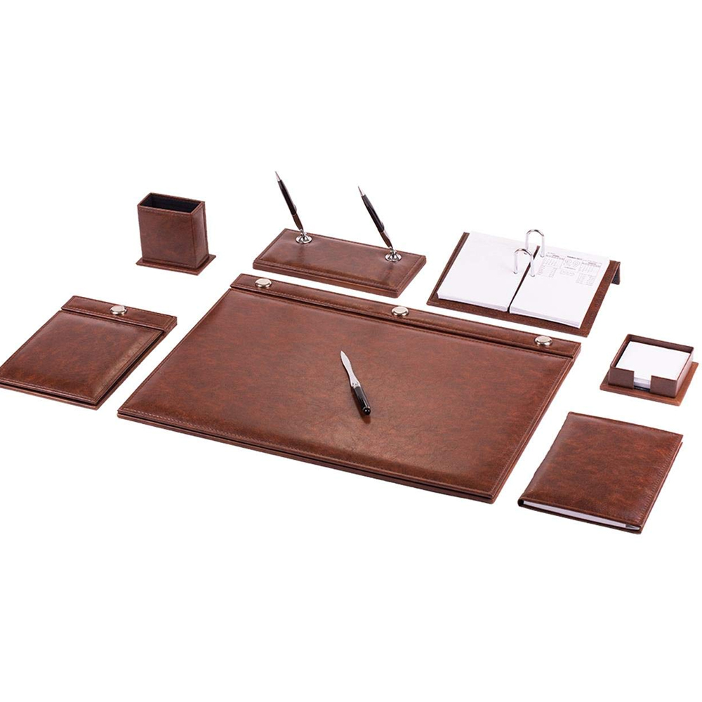 Gülpaş Sümen Takımı 10 Parça Napa Suni Deri Çift Kalemli Kahverengi 259