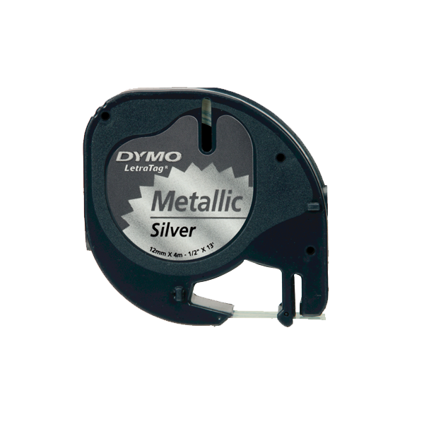 Dymo Letratag Şerit Metalik 12 MMx4 MT Gri 91208