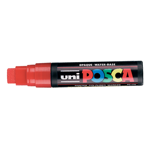 Uni-Ball Markör Boyama Posca Su Bazlı Poster 15.0 MM Kırmızı PC-17K