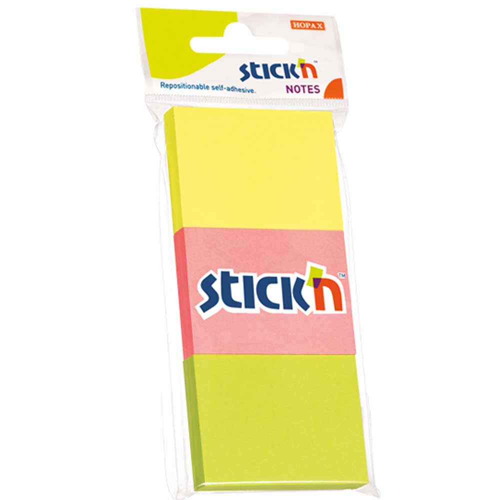 Hopax Stıckn Yapışkanlı Not Kağıdı 100 YP 35x51 Neon 3 Renk 21130