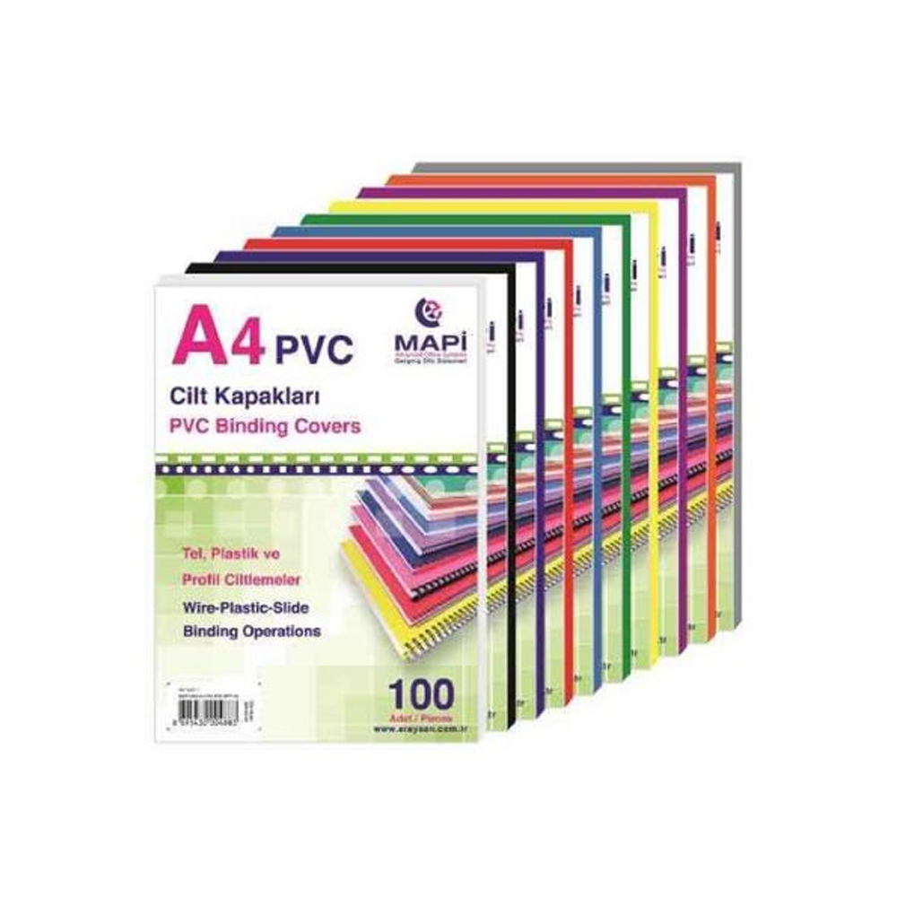 Mapi Cilt Kapağı Plastik Opak A3 160 MIC Beyaz
