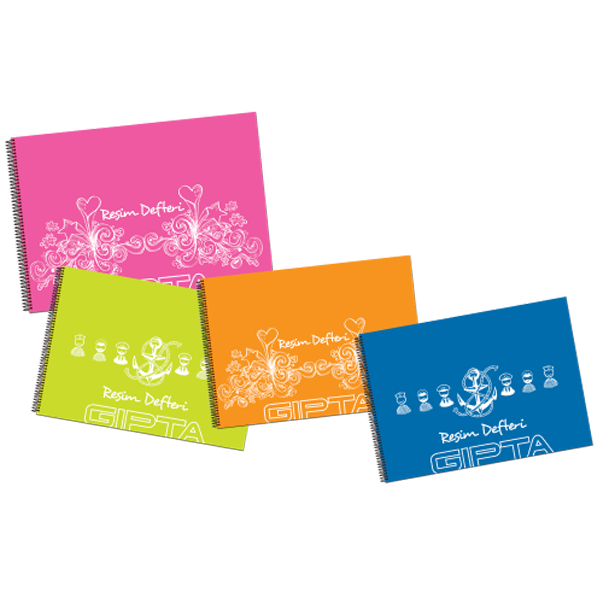 Gıpta Resim Defteri Spiralli Plastik Kapak 25 YP 35x50 1773