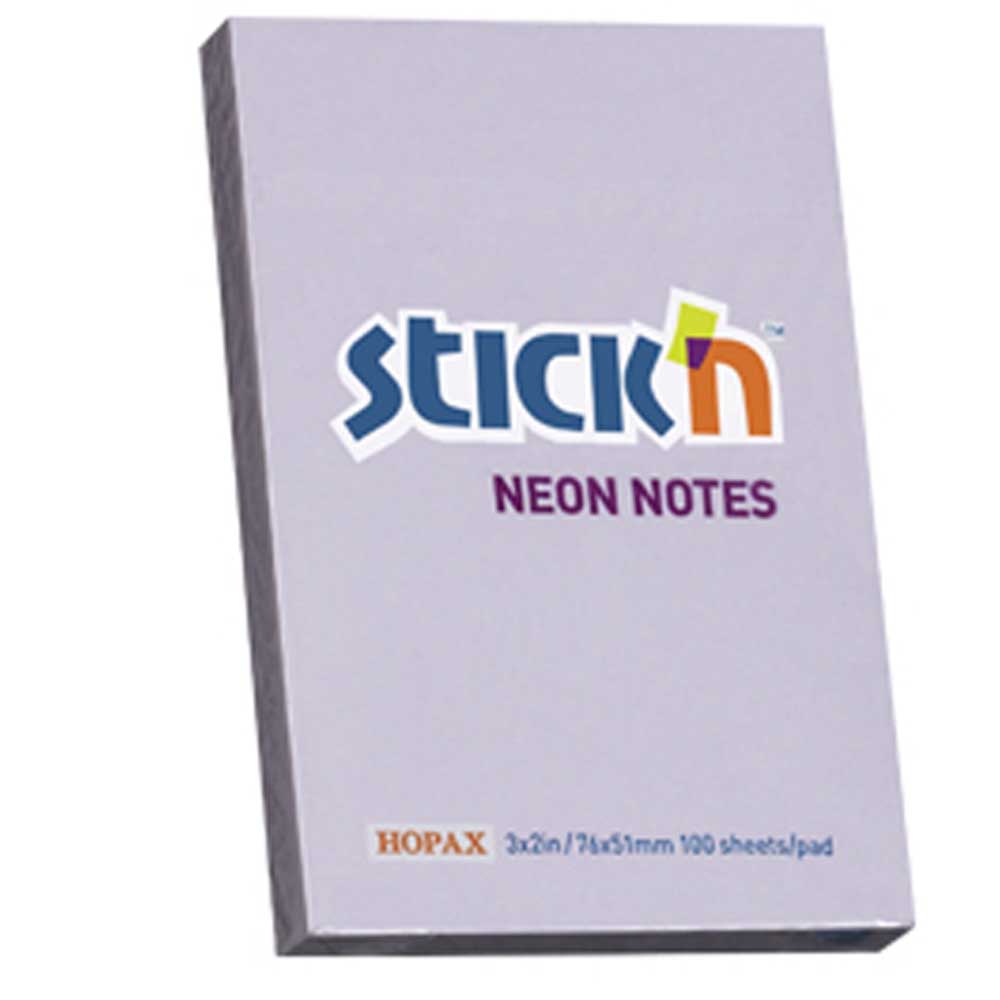 Hopax Stıckn Yapışkanlı Not Kağıdı 100 YP 76x51 Pastel Lila HE21402