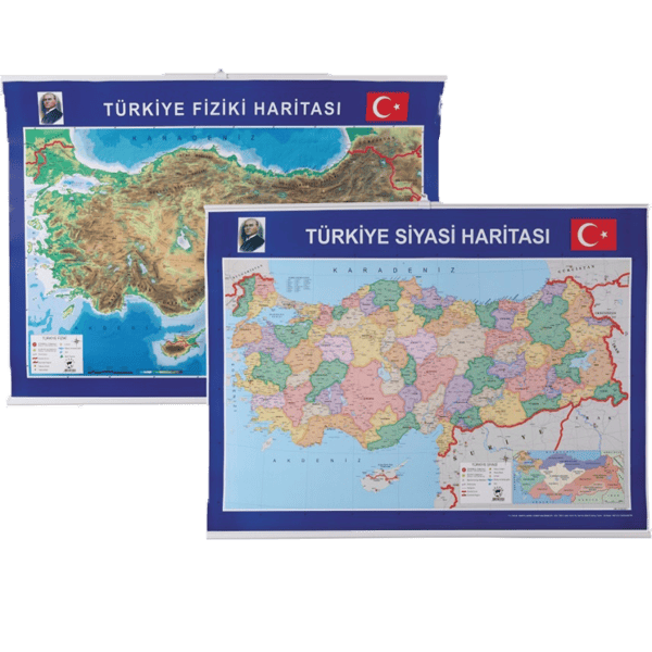 Gülpaş Harita Türkiye Siyasi-Fiziki Çıtalı 70x100 999