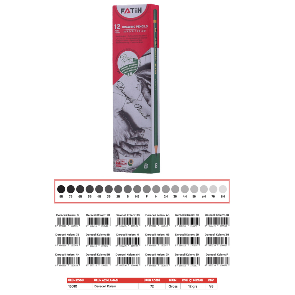 Fatih Kurşun Kalem Dereceli 2B