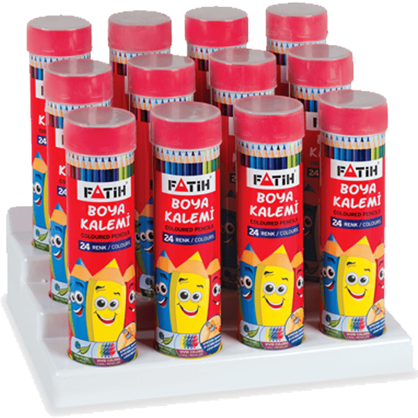 Fatih Kuru Boya Metal Tüp Kutu Tam Boy 24 Renk 33224