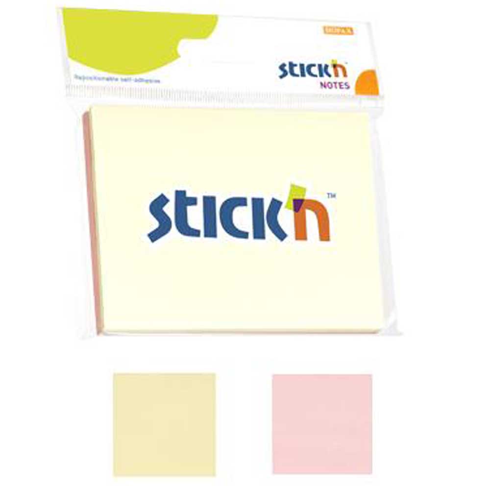 Hopax Stıckn Yapışkanlı Not Kağıdı 100 YP 76x102 2 Pastel Renk 21094