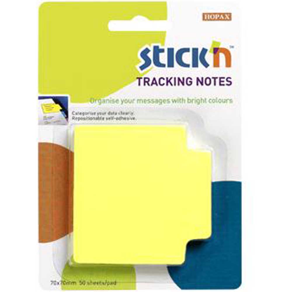 Hopax Stıckn Yapışkanlı Not Kağıdı Trackıng 50 YP 70x70 Fosforlu Sarı 21478