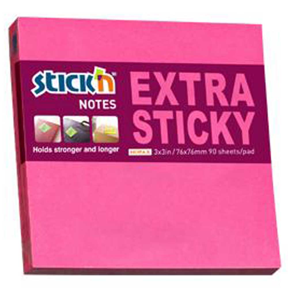 Hopax Stıckn Yapışkanlı Not Kağıdı Extra 90 YP 76x76 Neon Pembe HE21671
