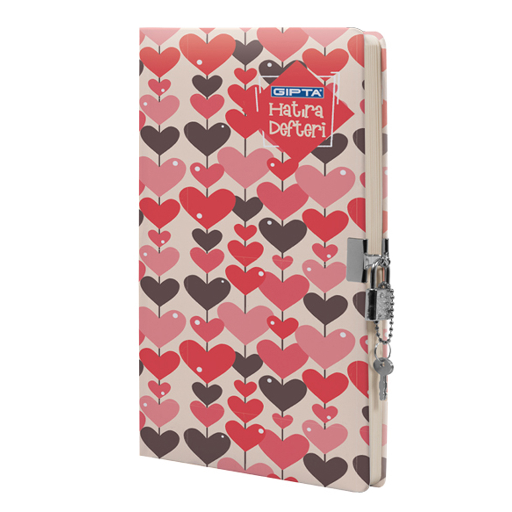 Gıpta Hatıra Defteri Kilitli İp.Dkş.Sert Kp. 17x24 120 Yp Kt