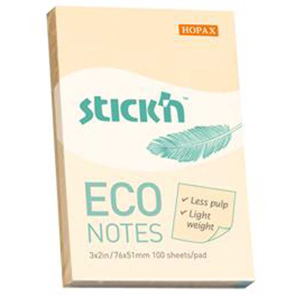 Hopax Stıckn Yapışkanlı Not Kağıdı 100 YP 76x51 Eco Patel Sarı HE21741