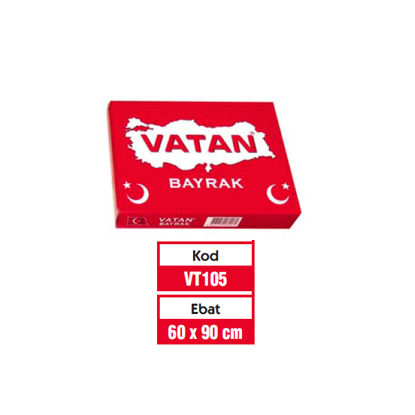 Vatan Türk Bayrağı Polyester 60x90 VT105