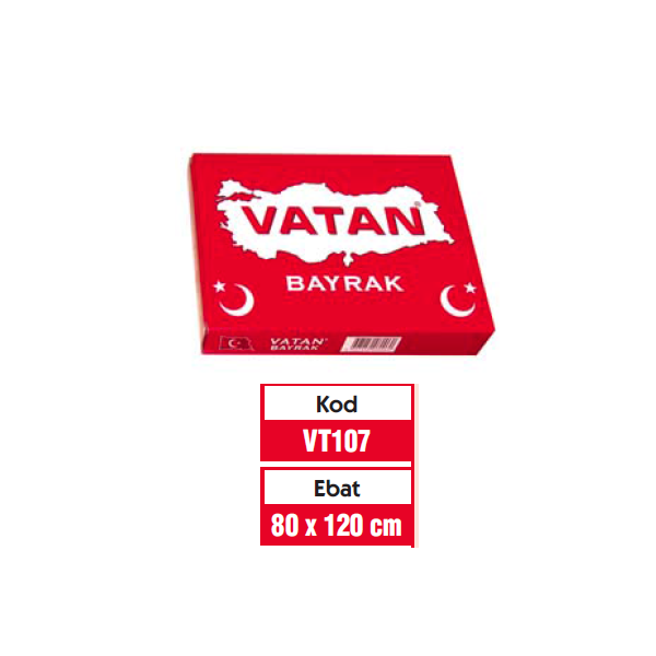 Vatan Türk Bayrağı Polyester 80x120 VT107