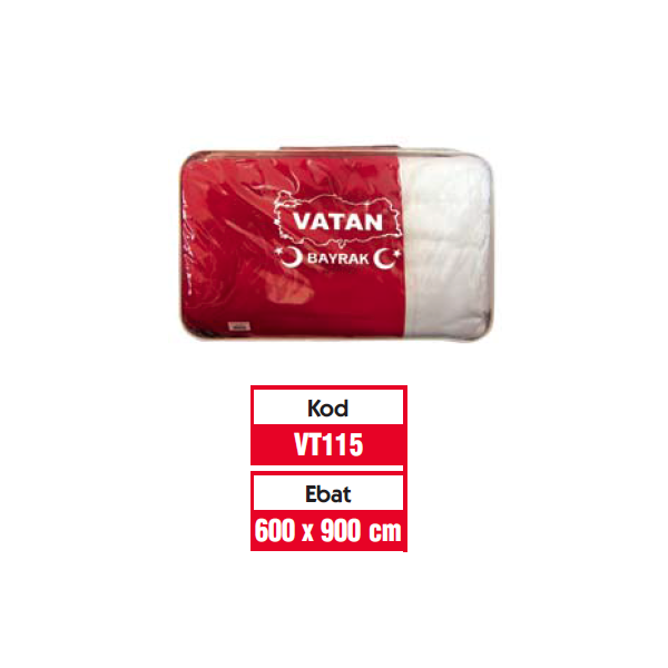 Vatan Türk Bayrağı Polyester 600x900 VT115