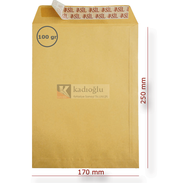 Asil Doğan Torba Zarf Formula Silikonlu 17x25 100 GR As-0824