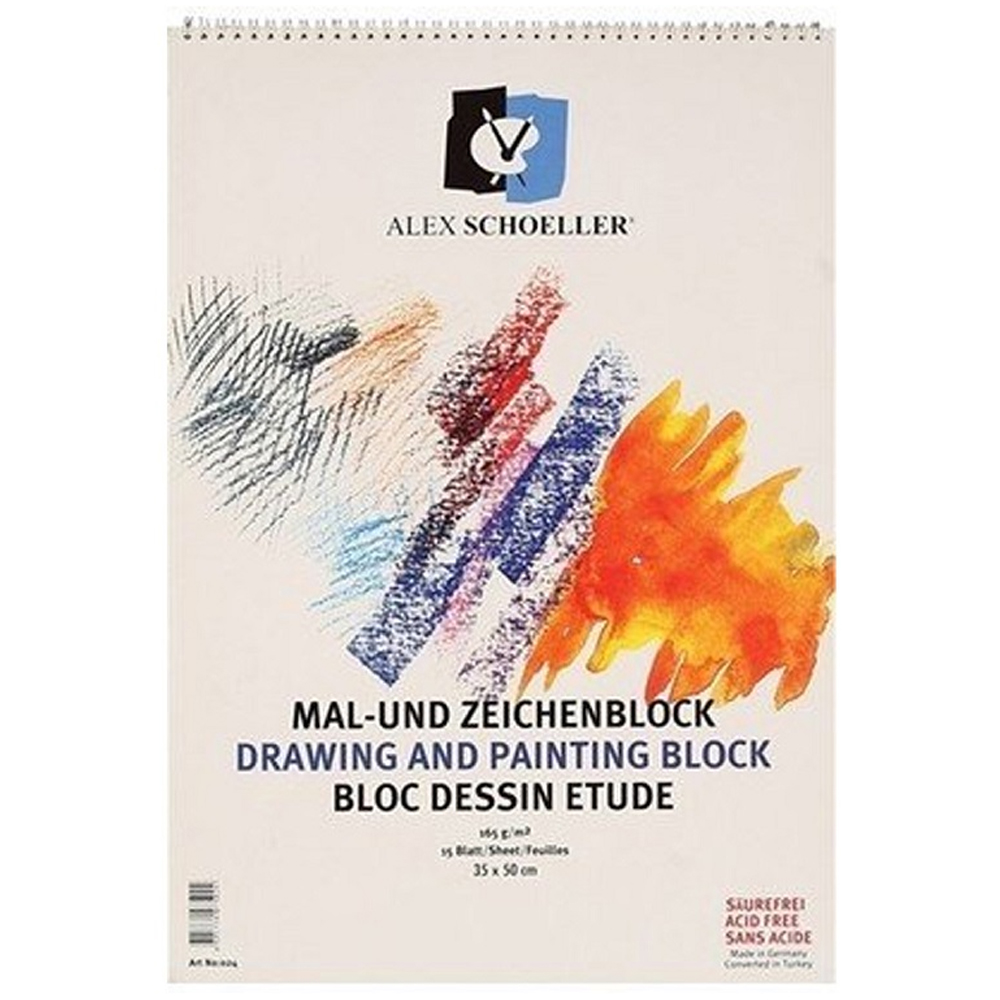 Alex Schoeller Resim Defteri Spiralli 35x50 Cm 120 GR 40 Lı  ALx-0787
