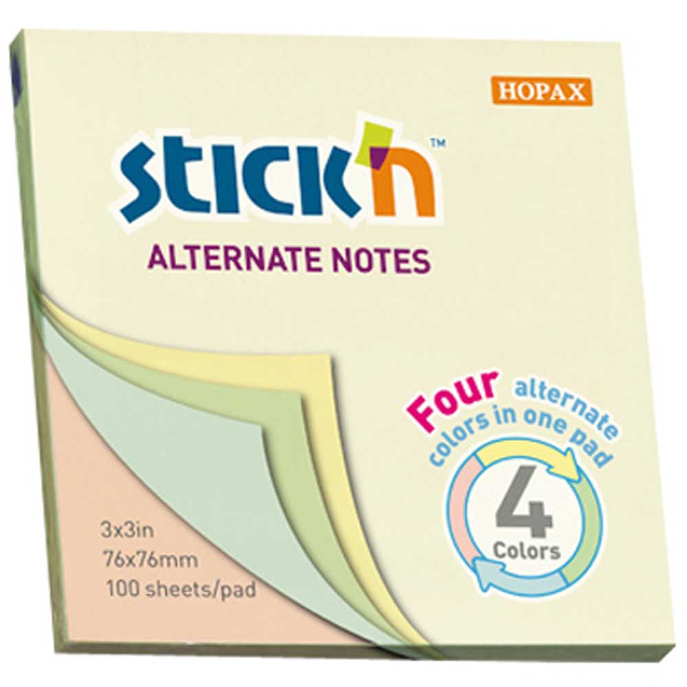 Gıpta Stıckn Yapışkanlı Not Kağıdı Pastel 4 Renk 76x76 100 YP 21821