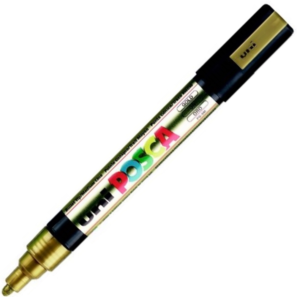 Uni-Ball Posca 1.8-2.5 Su Bazlı Poster Markörü Altın PC-5M