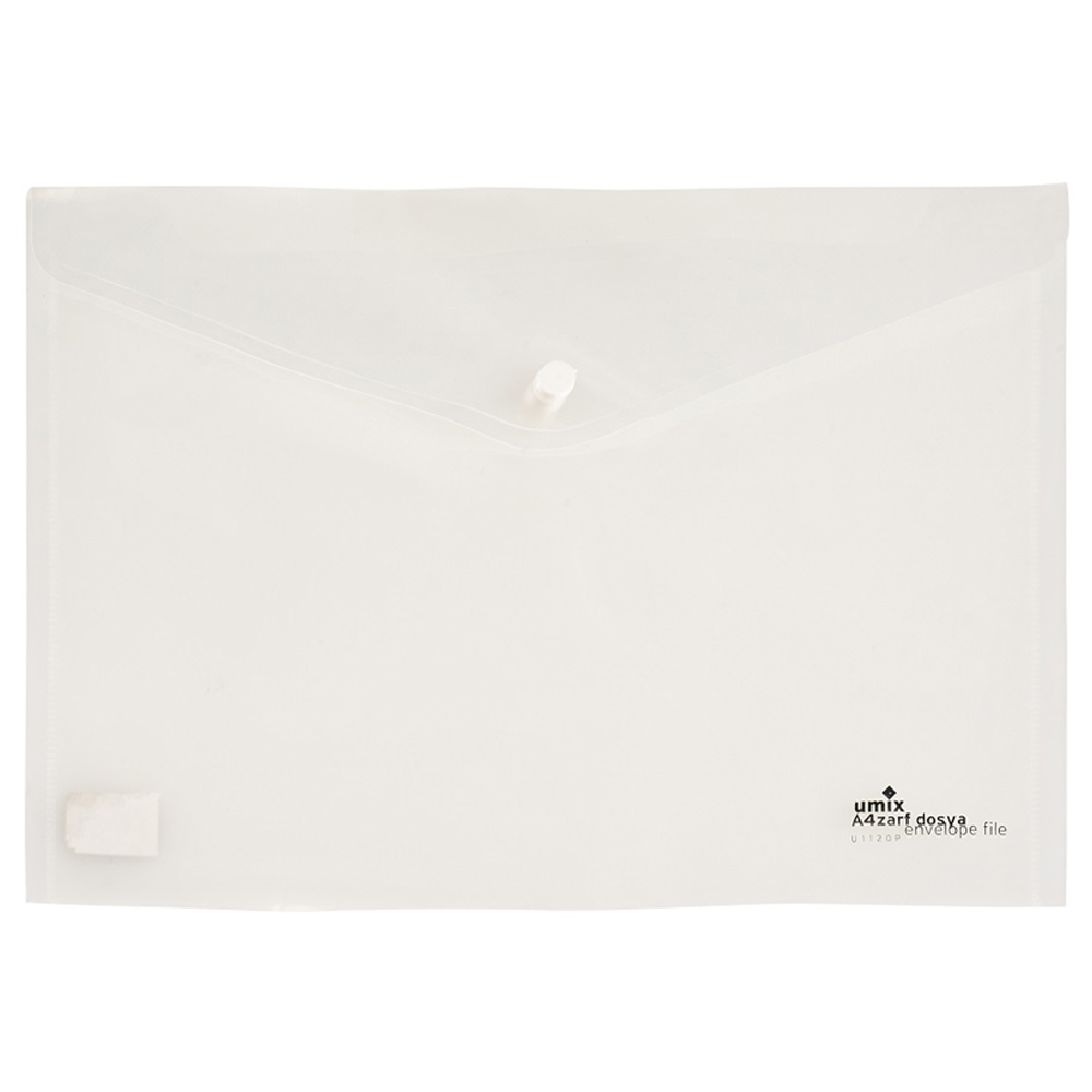 Umix Çıtçıtlı Zarf Dosya Şeffaf Eco Şeffaf U1120P-BE-ECO