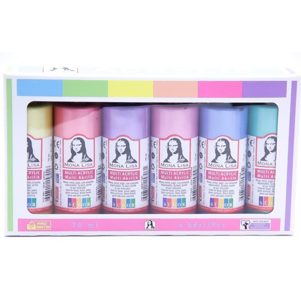 Mona Lisa Akrilik Boya Multi 6x70 ML İnci Set SD1006I