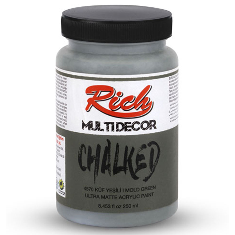 Rich Akrilik Boya Multi Decor Chalked 250 CC Küf Yeşili 4570