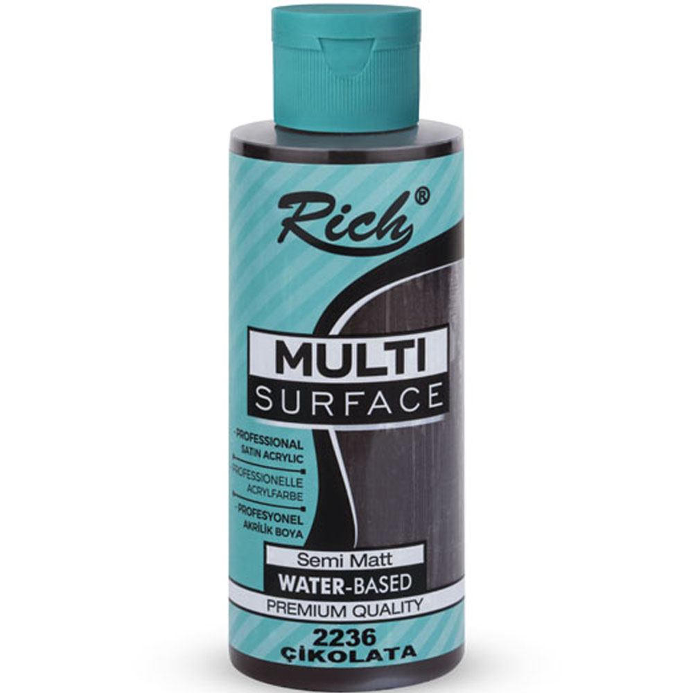 Rich Akrilik Boya Multi Surface 120 CC Çikolata 2236