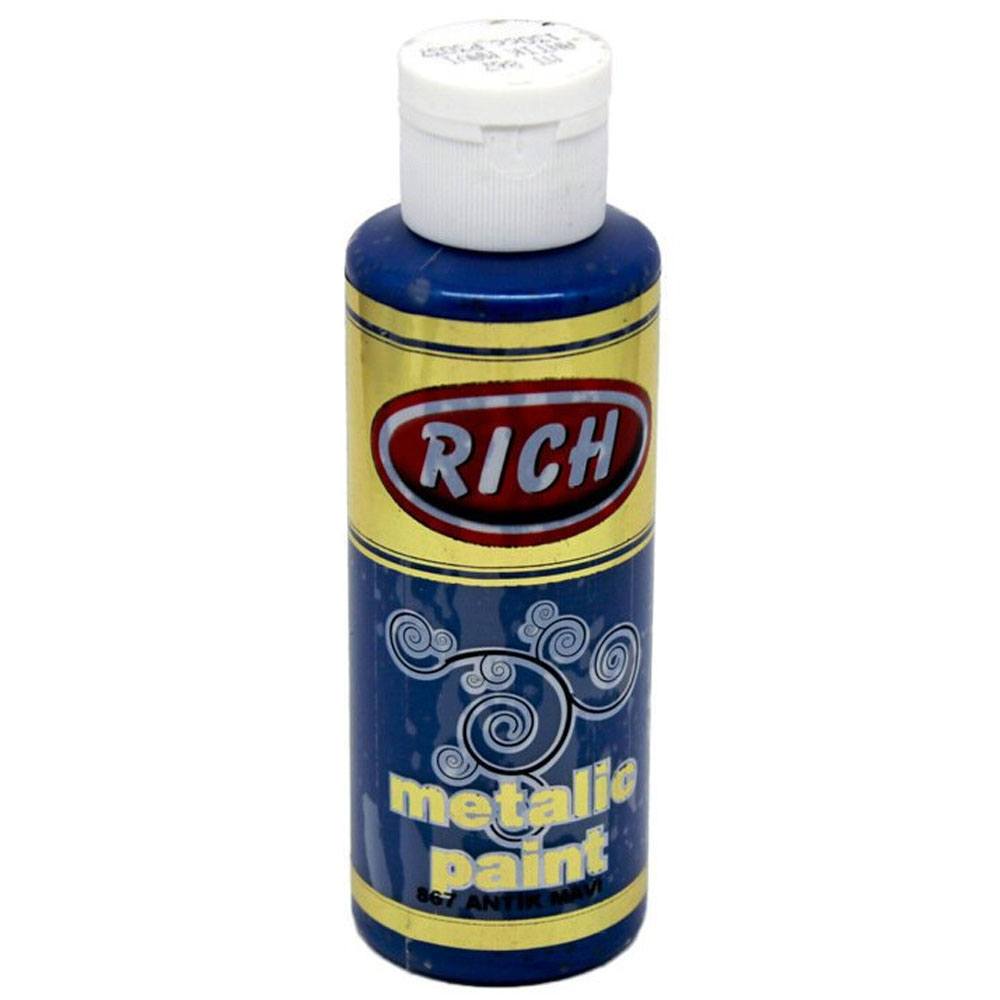 Rich Akrilik Boya Metalik 120 CC Antik Mavi 0867