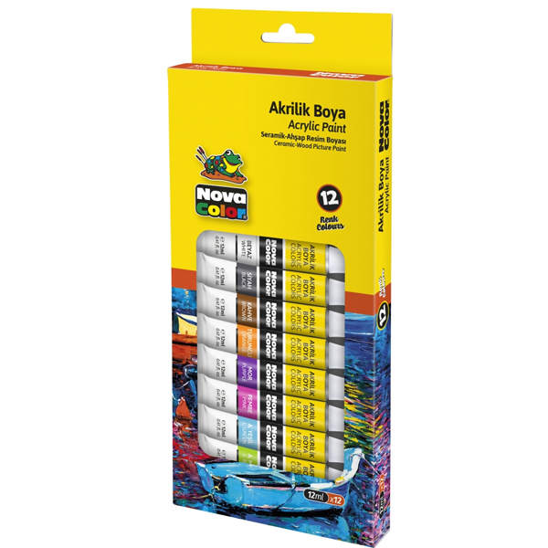 Nova Color Akrilik Boya Tüp 12 Li 12 ML NC-2004