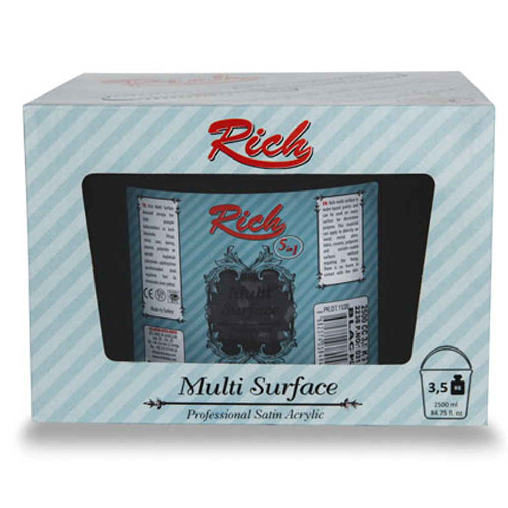Rich Akrilik Boya Multi Surface 2500 CC Siyah 2238