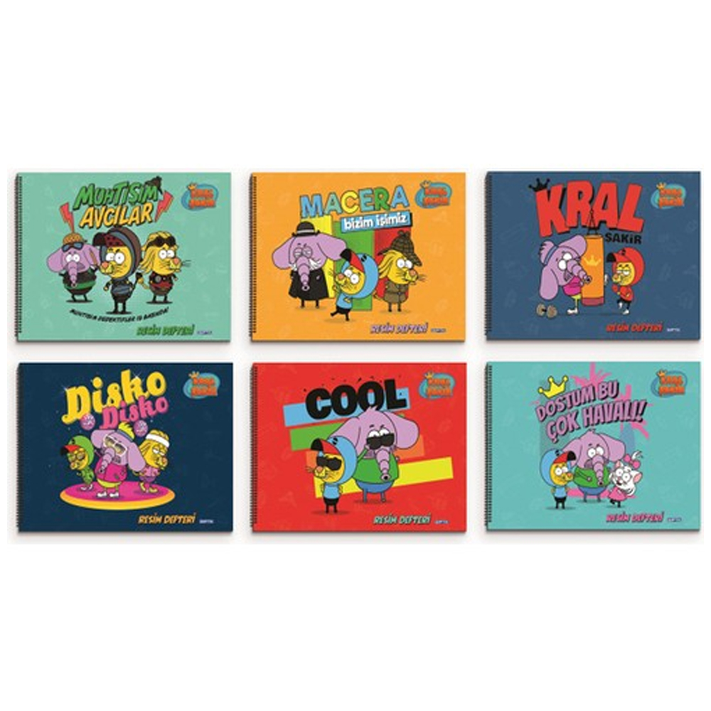 Gıpta Resim Defteri Spiralli 15 YP 17x24  Kral Şakir