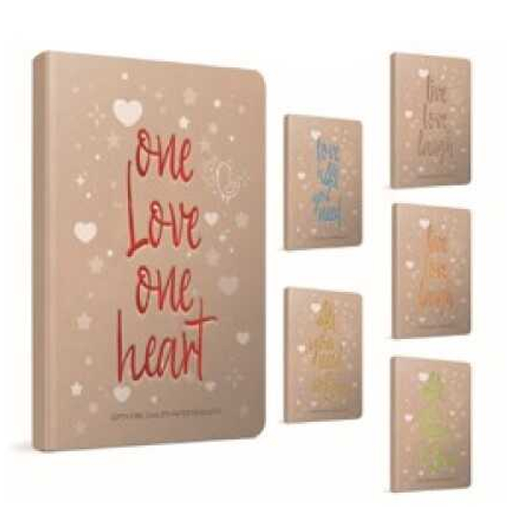Gıpta Love Book İp.Dk.Sert Kapak Defter 19x26 120 YP Çiz.