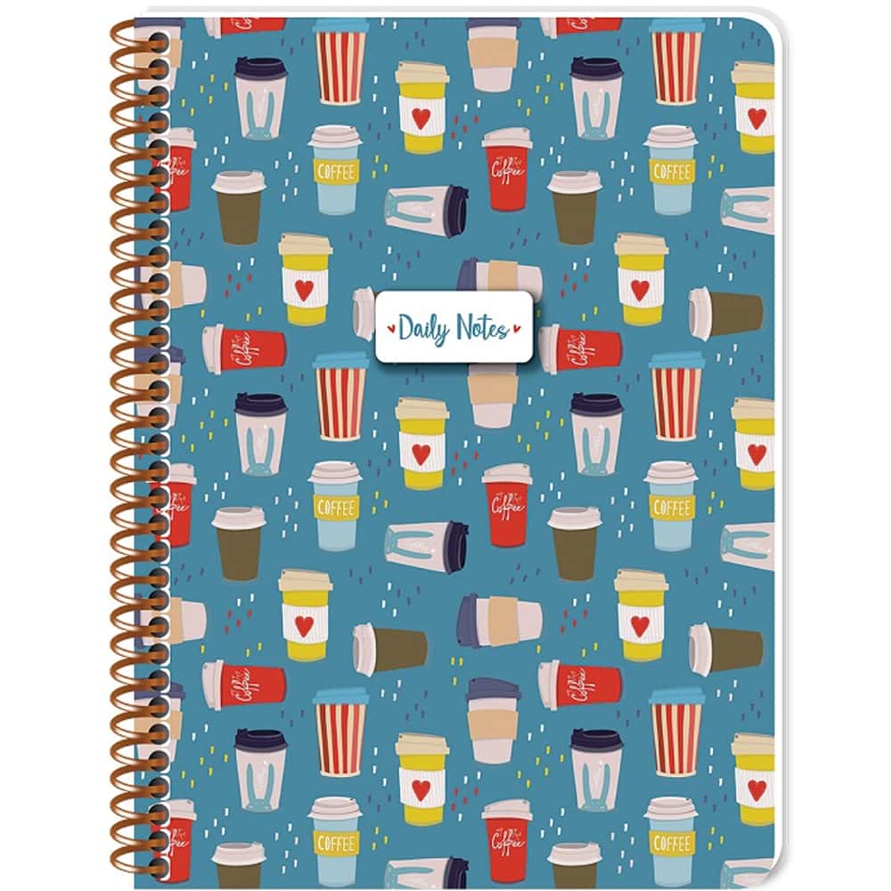 Keskin Color Defter Karton Kapak Spiralli Coffee 16,x22,5 80 YP Çiz.