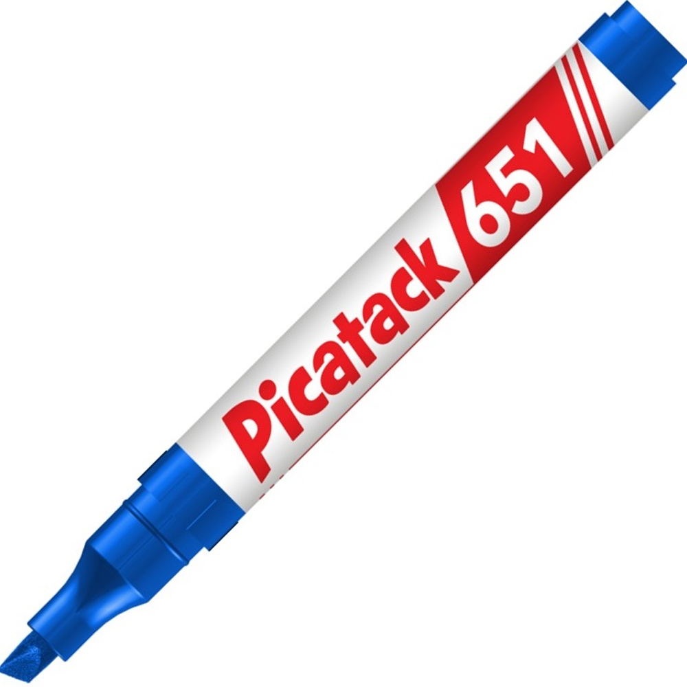Picatack Permanent Marker 1-5 MM Kesik Uç Mavi 651