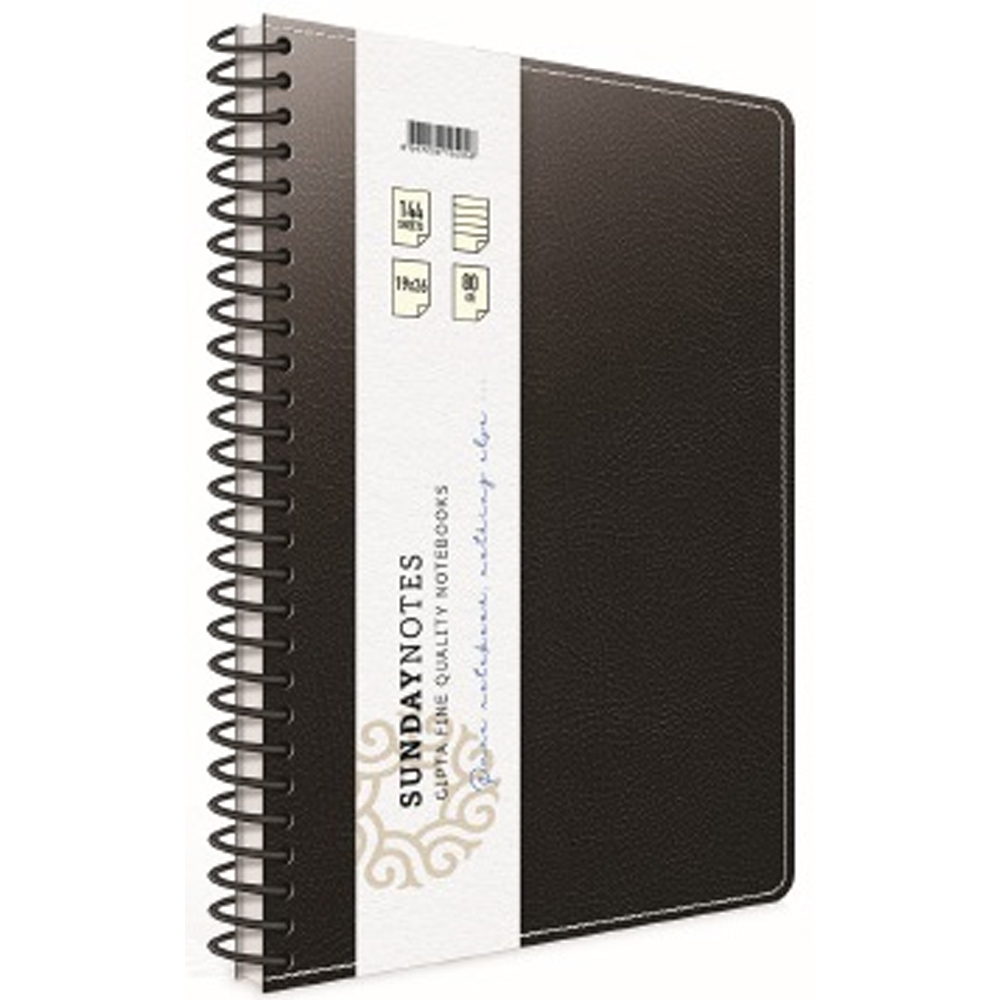 Gıpta Sunday Notes Spiralli Deri Kapak Defter A4 140 YP Çizgili