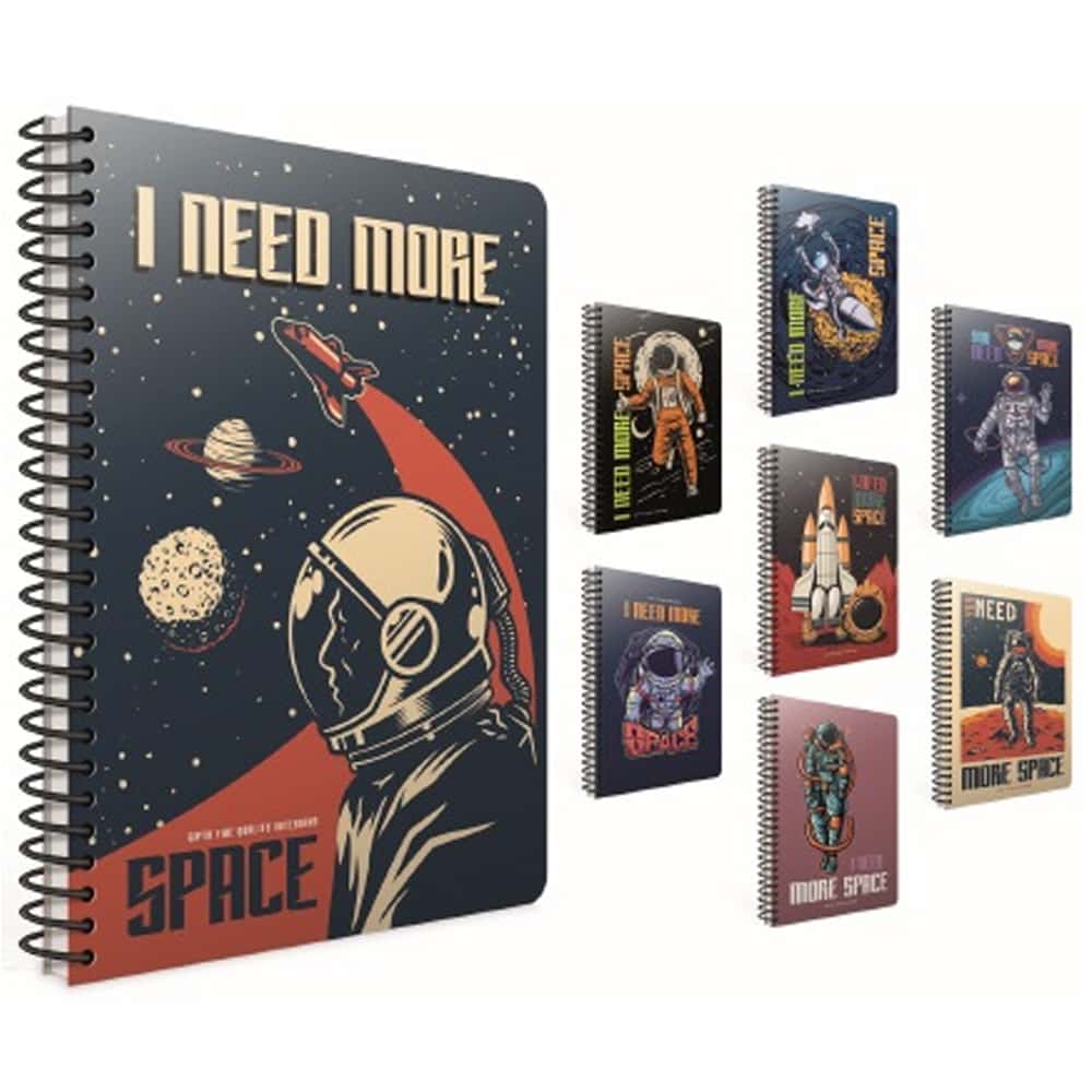 Gıpta Space Spiralli Karton Kapak Defter A4 80 YP Çizgili