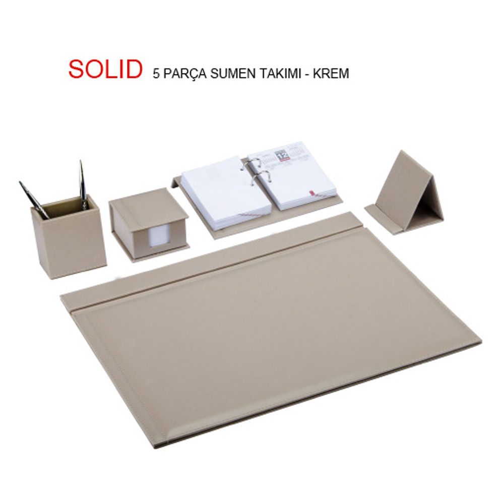 Gıpta Sümen Takımı Solıd 5 Parça Krem 7068