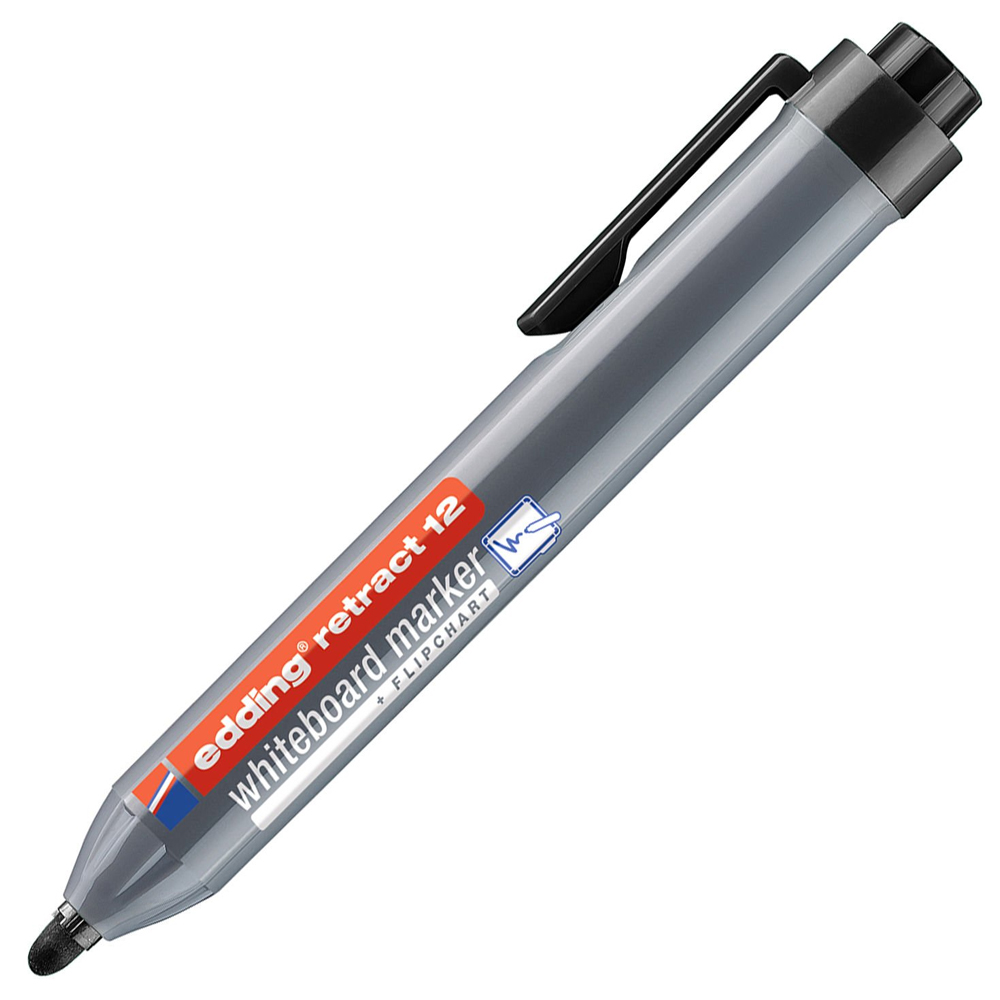 Edding Retract 12 Byt Markör Siyah ED-12