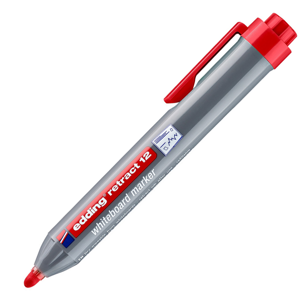 Edding Retract 12 Byt Kalemi Kırmızı ED-12