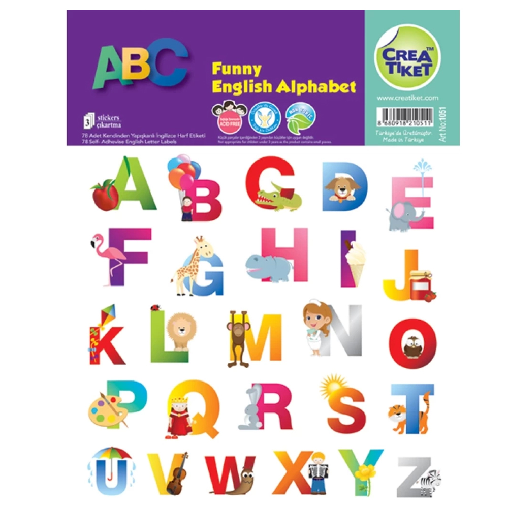 Ceraworld Eğlenceli İngilizce Harfler 1051