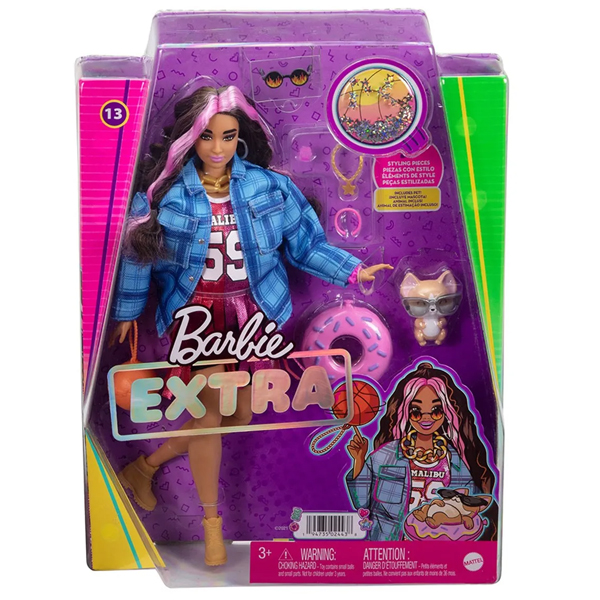 Barbie Extra Ekose Ceketli Bebek HDJ46