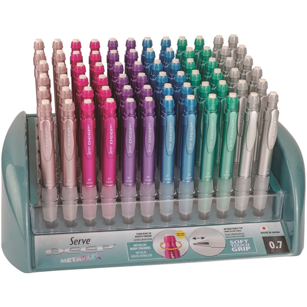 Serve Versatil Kalem Deep 0.7 MM Desenli Metalik 72 Li