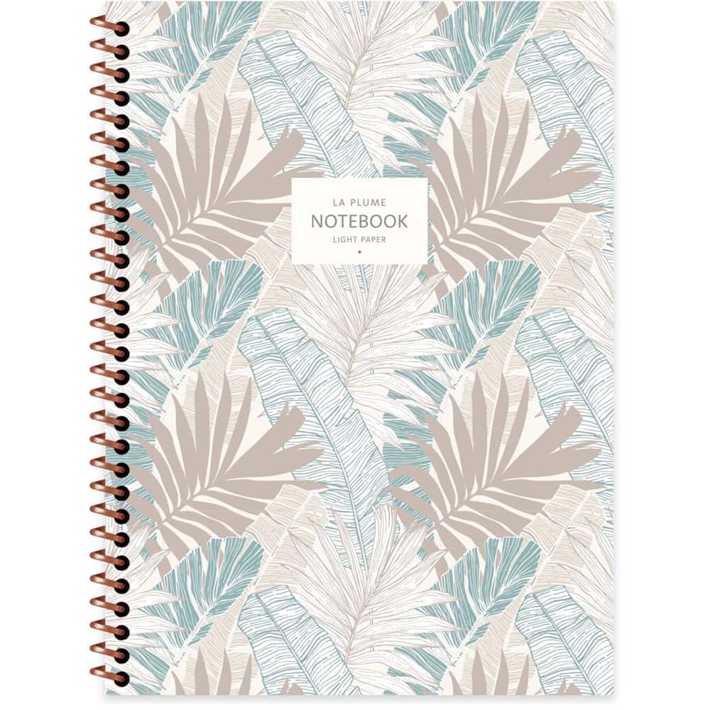 Keskin Color Defter Karton Kapak Spiralli La Plume Leaves 16,5x22,5 80 YP Çiz.