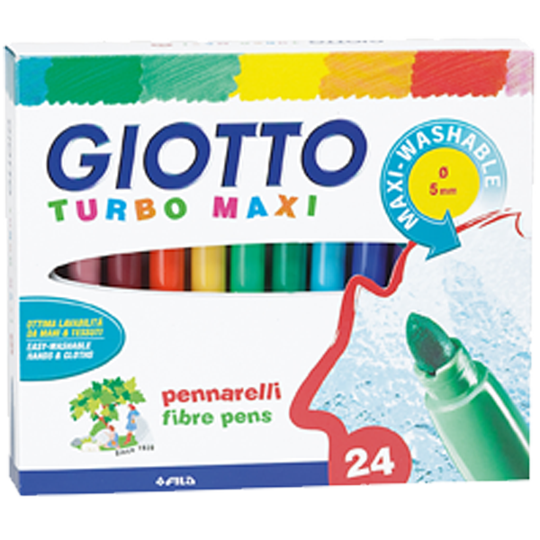 Giotto Keçeli Boya Kalemi Turbo Maxi 24 Renk 455000