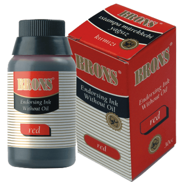 Brons Istampa Mürekkebi Yağlı 30 CC Kırmızı BR-316